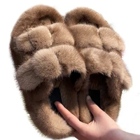 2021 europe station fashion luxury 100 mink slippers womens furry slippers amazing plush slippers