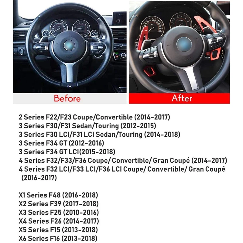 Для BMW Paddle Shifter Extensions CNC Заготовка алюминиевые рулевые колеса сдвиг весло для 2 3 4 X1