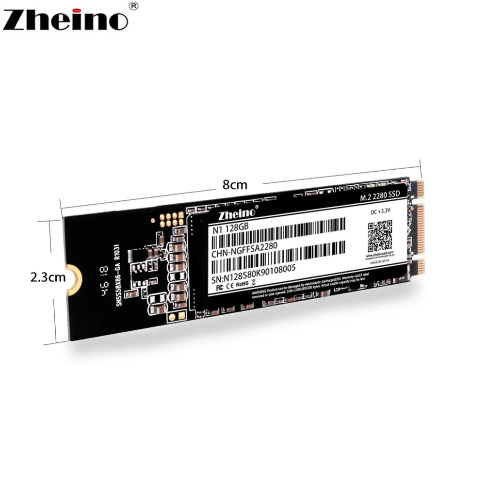 Zheino M.2 SSD 128 ГБ 256 512 1 ТБ SATA NGFF 2280 Внутренний твердотельный накопитель для портативных ПК