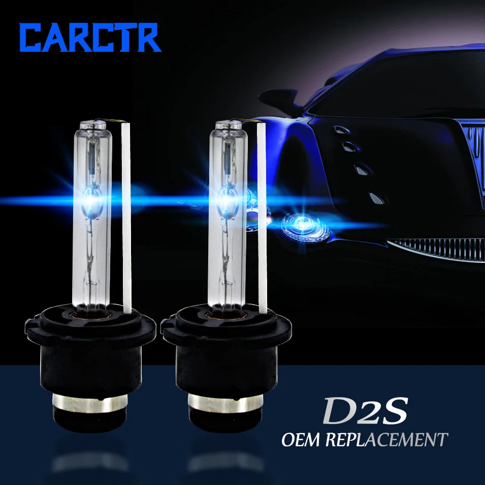 CARCTR 2 PCS  Car Headlight Bulbs Xenon Headlamp HID 55W D2S 3000K 4300K 5000K 6000K 8000K 10000K 12000K 15000K Car Headlight