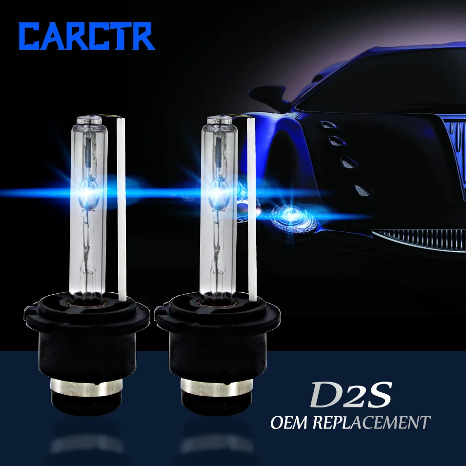 CARCTR Ксеноновые лампы для автомобильных фар 2 шт. 55 Вт D2S 3000K 4300K 5000K 6000K 8000K 10000K 12000K