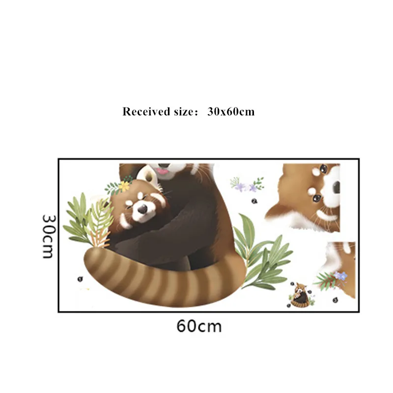 Мультяшные животные мама ребенок настенные наклейки для детской комнаты