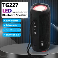 tg227 portable bluetooth speaker wireless bass subwoofer waterproof outdoor column boombox stereo loudspeaker music center fm tf