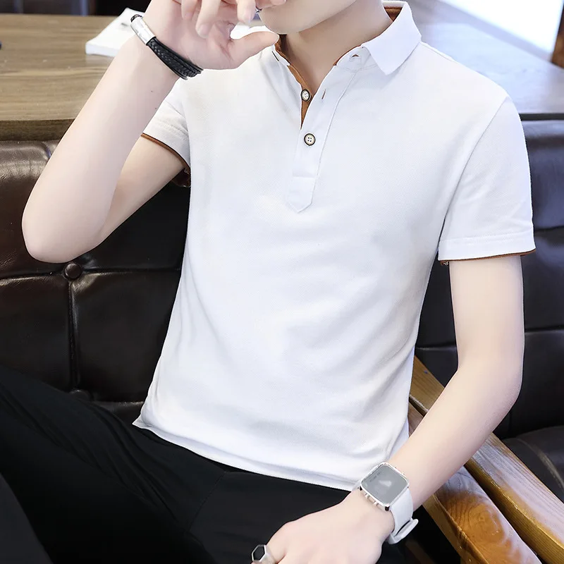 

MRMT 2022 Brand New Men's T-shirts Short Sleeves Fashion Half Sleeves T Lapel T-shirt for Male Summer Young Tops Tshirt