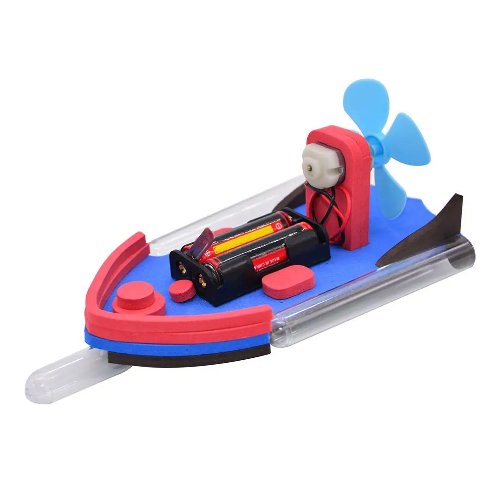 Детский водный игрушечный гоночный катер школьный научный проект эксперимент