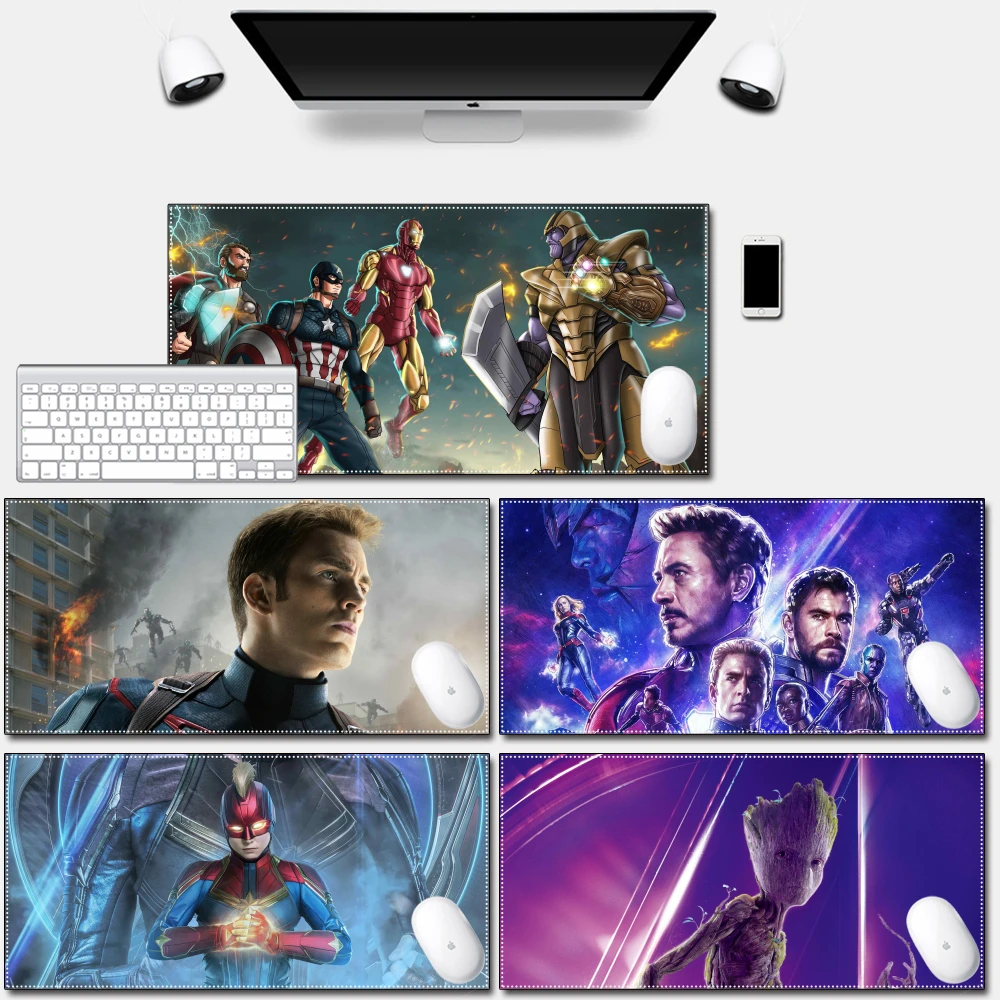 

Computer Mousepad Play Mat with Locking Edge High Quality Durable 2021 Avengers Hero