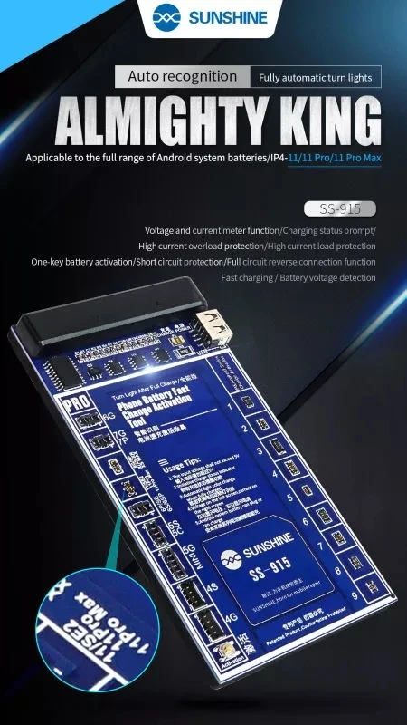 SS-915 универсальная плата активации аккумулятора для iphone 8X IPHONE 7 PLUS Huawei VOVI зарядка