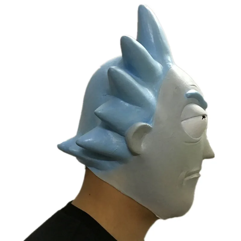 Аниме Рик костюмная маска косплей милые шлем Морти латекс смешное полное лицо