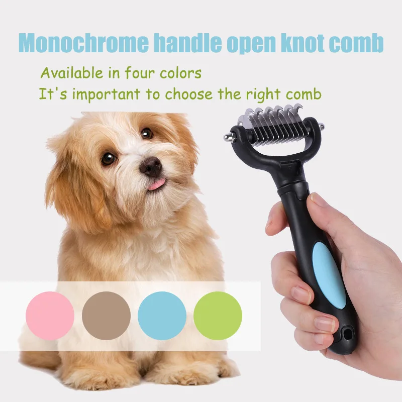 

New pet cleaning comb,dog hair brush, double-sided open knot comb,pet hair trimmer and removal comb grooming for cats long hair