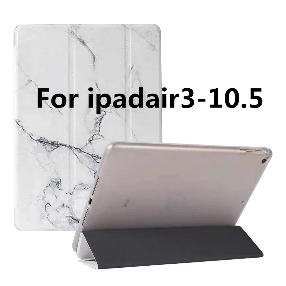 E 2019Air3 Для iPad 9,7 ТПУ чехол мрамор из кожи с натуральным лицевым покрытием смарт-крышка для iPad 5/6 Air 2 Mini 1/2/3, iPad 2/3/4 Pro 10,5 мини 4/5 чехол - Цвет: E 2019Air3