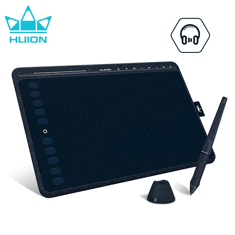 

HUION 8192 Levels Graphics Tablet HS611 Digital Drawing Tablets with Express Keys Bar Battery-Free Pen Support Tilt Function