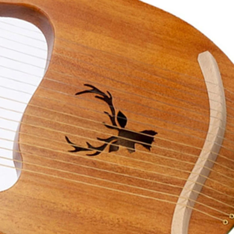 

Mahogany Wood Harp 16 String 16 Tone Harp Portable Lyre Musical Instrument Gift for Kids and Frends