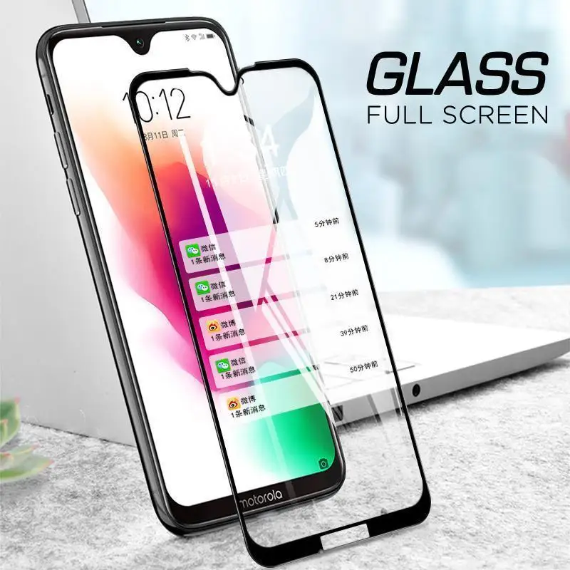 2.5D полное покрытие защитное закаленное стекло для Moto G8 Plus Защита экрана Motorola E6S G6