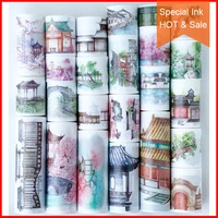 free shippingspecial ink washi tape69872diy craft masking tapescrapbook diary gift many coupons chinese building patterns