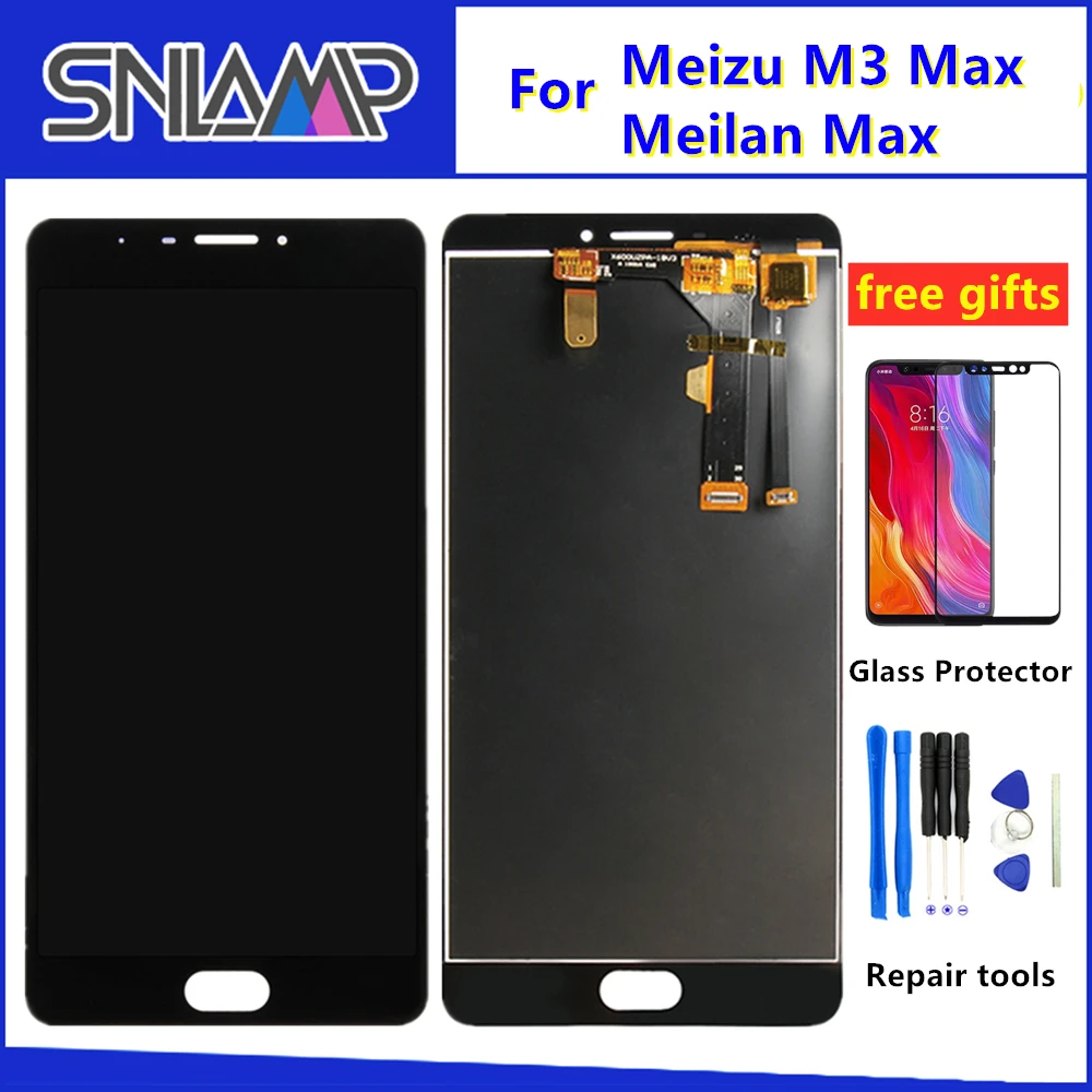 SNLAMP для 6 0 &quotMeizu M3 Max S685H ЖК-дисплей + сенсорная панель дигитайзер Meizu Meilan сборка |