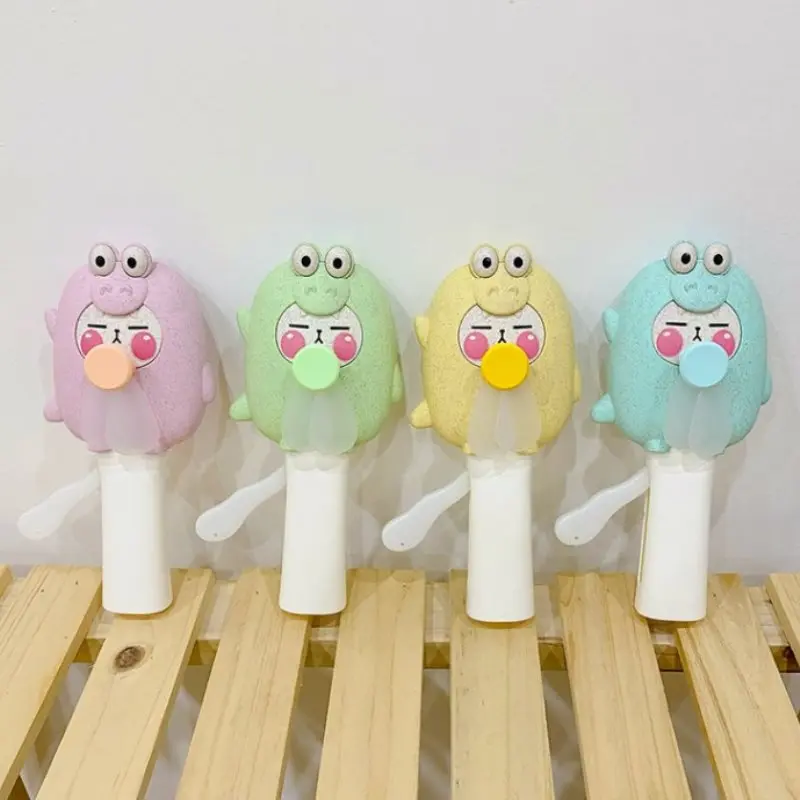 

Portable Lovely Squeeze Hand-Held Desk Fan Cooler Cartoon Manual Mini Fan