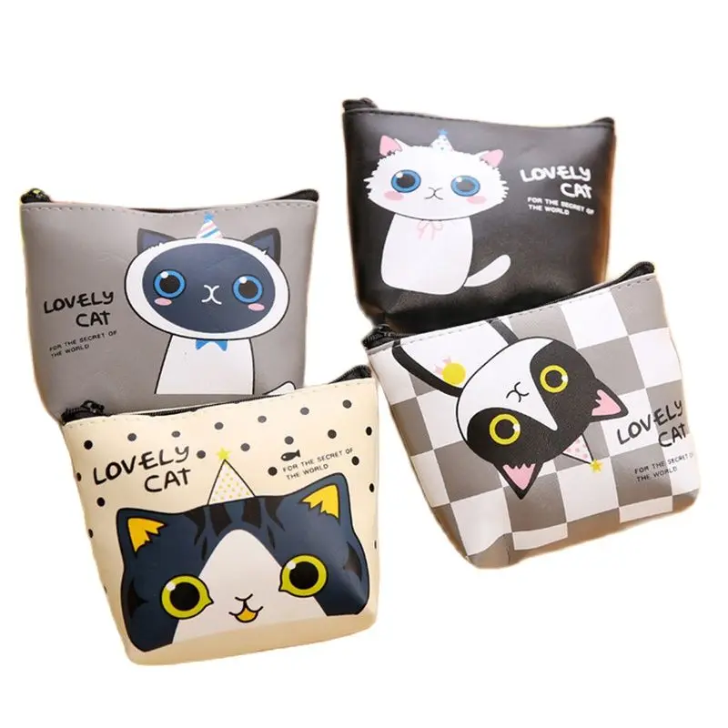 Мило мультфильм Cat Чехол кошелек из искусственной Материал Водонепроницаемый
