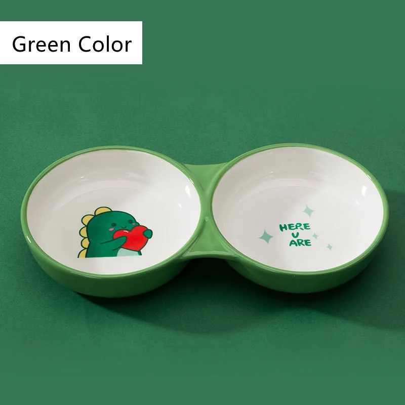 

New Ceramic Pet Cat Dog Double Bowl Feeding for Puppy Cat Dogs Eating Feeder Water Dispenser Pet Supply Product Dog Supplies