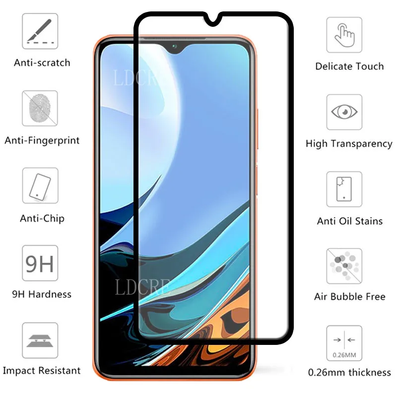 6-in-1 For Xiaomi Redmi 9T Glass For Redmi 9T Screen protector Full Glue HD Tempered Glass For Xiaomi Redmi 9A 9C 9T Lens Glass images - 3