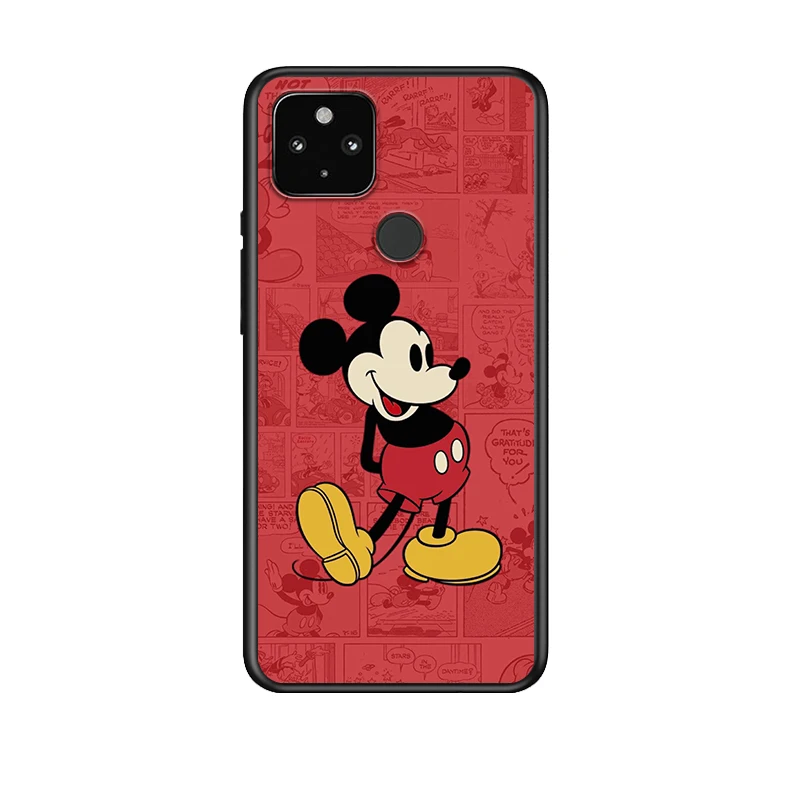 

Cute couple Disney Mickey Shockproof Cover for Google Pixel 5 4 5A 4A XL 5G Black Phone Case Shell Soft Fundas Coque Capa
