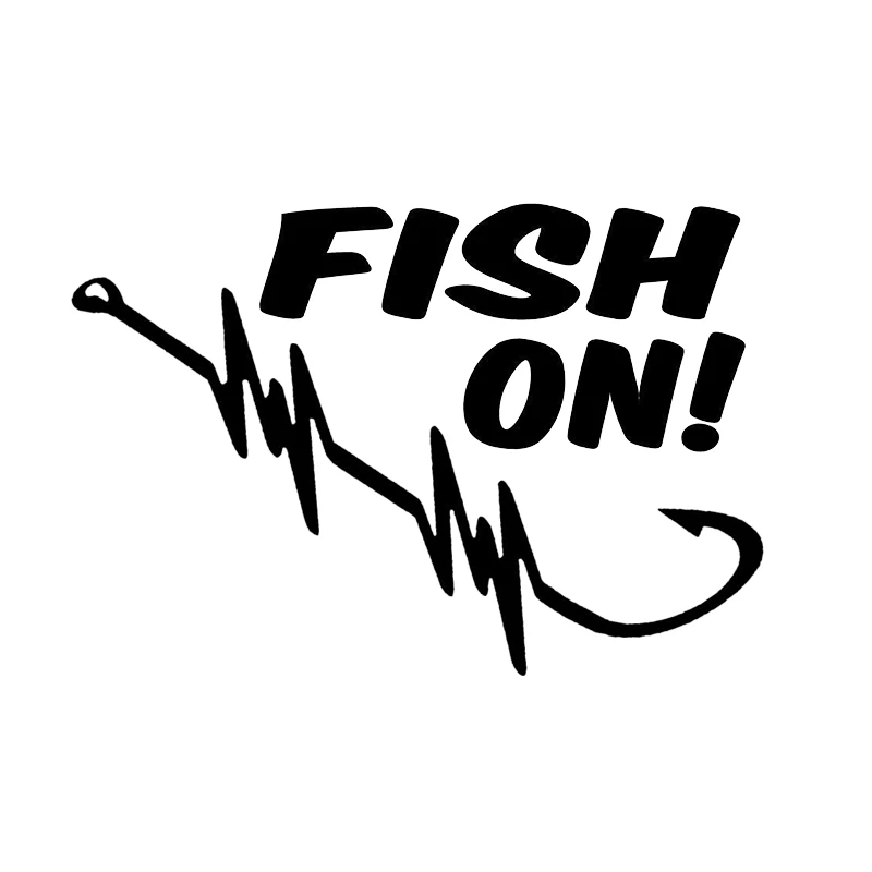 

16*10.9cm For Fish On The Lifeline Decal Sticker Funny Car Window Bumper Novelty JDM Drift Vinyl Decal Sticker