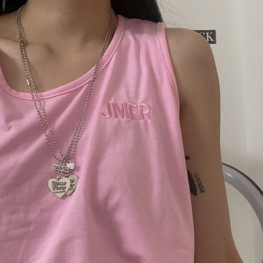 

Fashion Korean ins retro love peach heart English necklace clavicle chain men and women couple popular letter pendant necklace