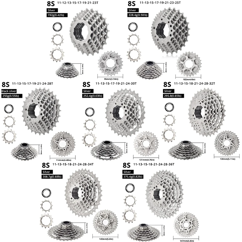 

23/25/28/30/32/34/36T MTB 11 Speed Cassette Cassette Fit for Mountain Bike,BMX, SRAM, Road Bicycle, MTB