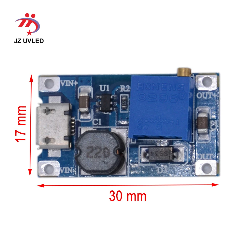 USB модуль питания для 275nm UVC лампы 8 мм фонарик печатная плата УФ дезинфекционное