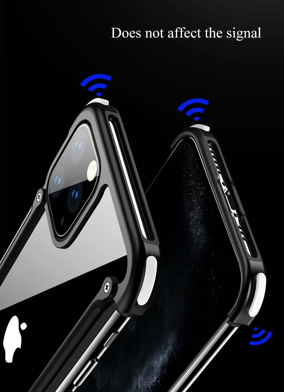 Роскошный металлический чехол с подушкой безопасности для IPhone 11 11 pro, чехол для Iphone 11 pro max, персональный металлический чехол-бампер