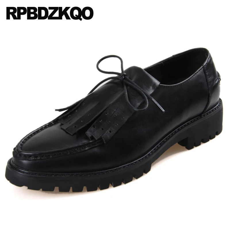 Spring Summer Tassel Nice European Fashion Oxfords Platform Creepers Cow Leather Runway Red Italy Chic Shoes Brand Famous Men | Обувь