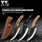 XYj Тесак убоя 6 дюймовые рыболовные плоскогубцы из нержавеющей стали, кухонный нож кожаный чехол оболочка сербский меча Отдых на природе охоты аксессуары для ножей