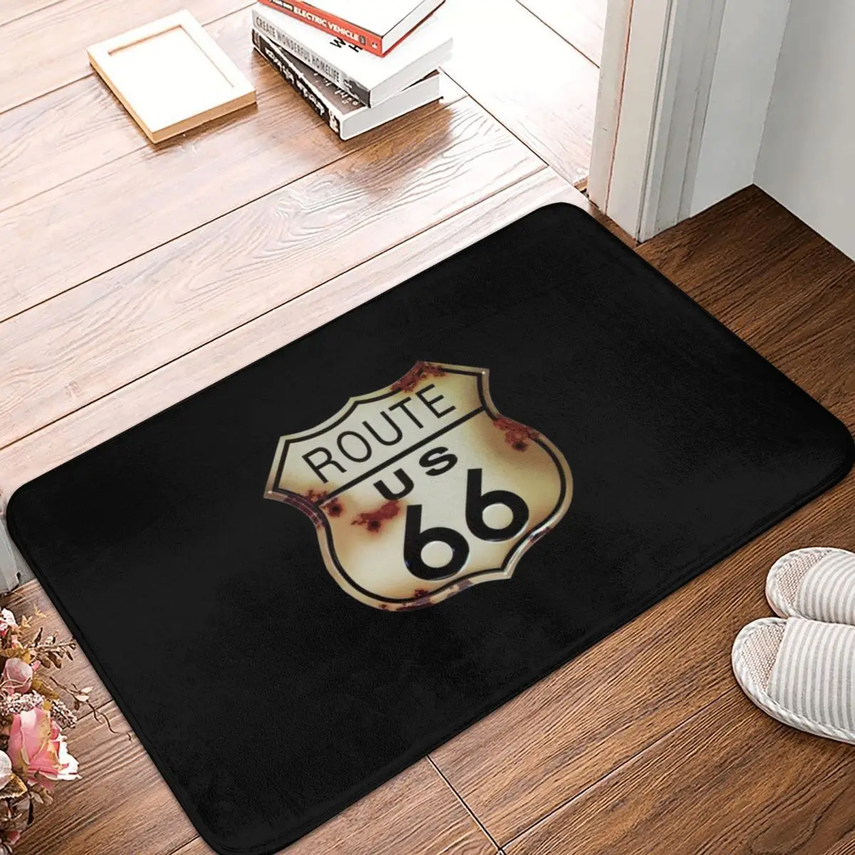 

Best Selling Route 66 Doormat Carpet Mat Rug Polyester Non-Slip Floor Decor Bath Bathroom Kitchen Bedroom 40*60