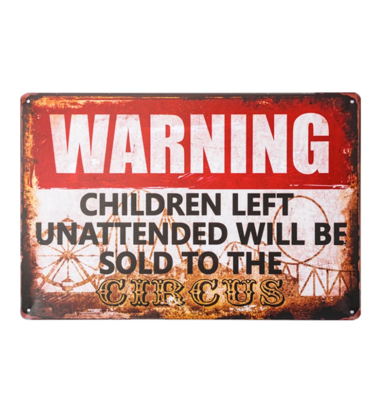 

Shabby Wall Metal Tin Signs Warning Vintage Art Poster Plate Garage Pub Rustic Metal Poster Garage Bar Diner Home Wall Decor