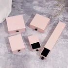 Розовый картонный ящик, коробка для ювелирных изделий, коробка для ожерелья, подвесок, упаковка для ювелирных изделий, органайзер для хранения, Подарочная коробка, персонализированная