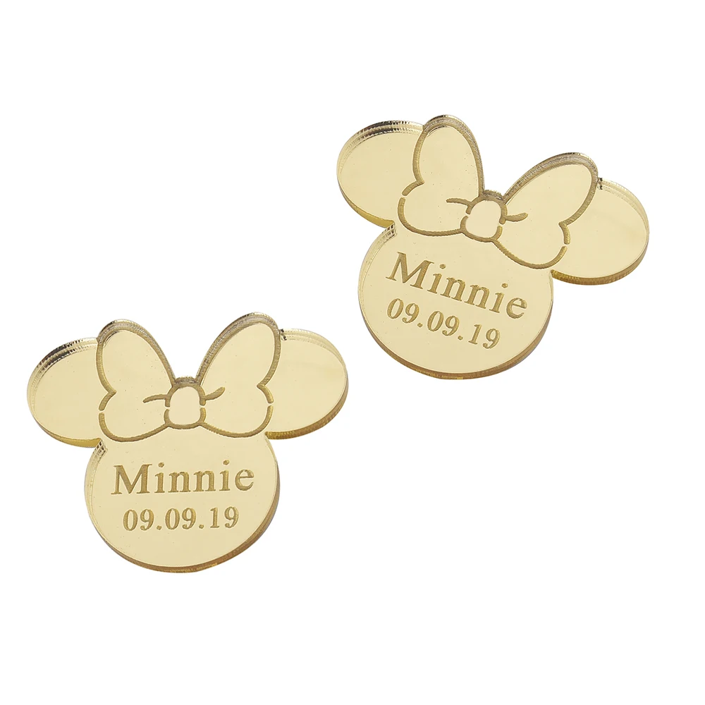 Персонализированное выгравированное акриловое имя мыши для маленькой девочки