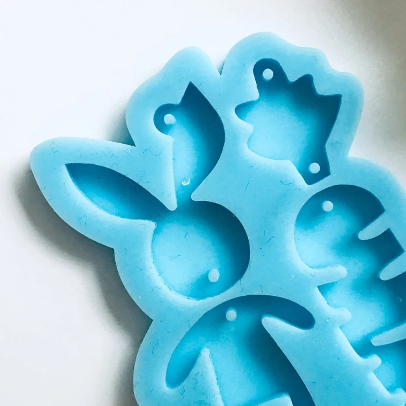 

Rabbit Carrot Keychain Epoxy Resin Mold Charm Jewelry Earrings Silicone Mould B36D