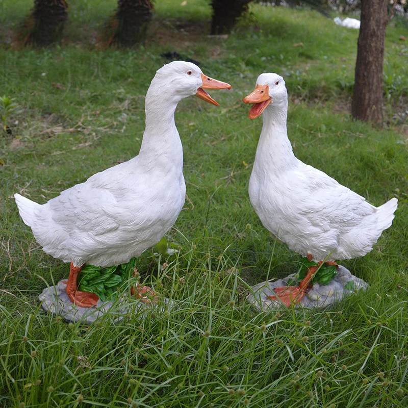 

Lovely duck resin Garden Statue backyard pond duck decorative bird sculpture indoor and outdoor courtyard decoration pond lawn