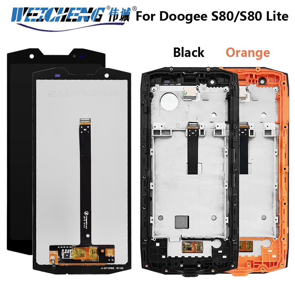 

5.99''For Doogee S80 LCD Display+Touch Screen Digitizer Assembly+Frame For Doogee S80 Lite Mobile Phone Accessories With Tools