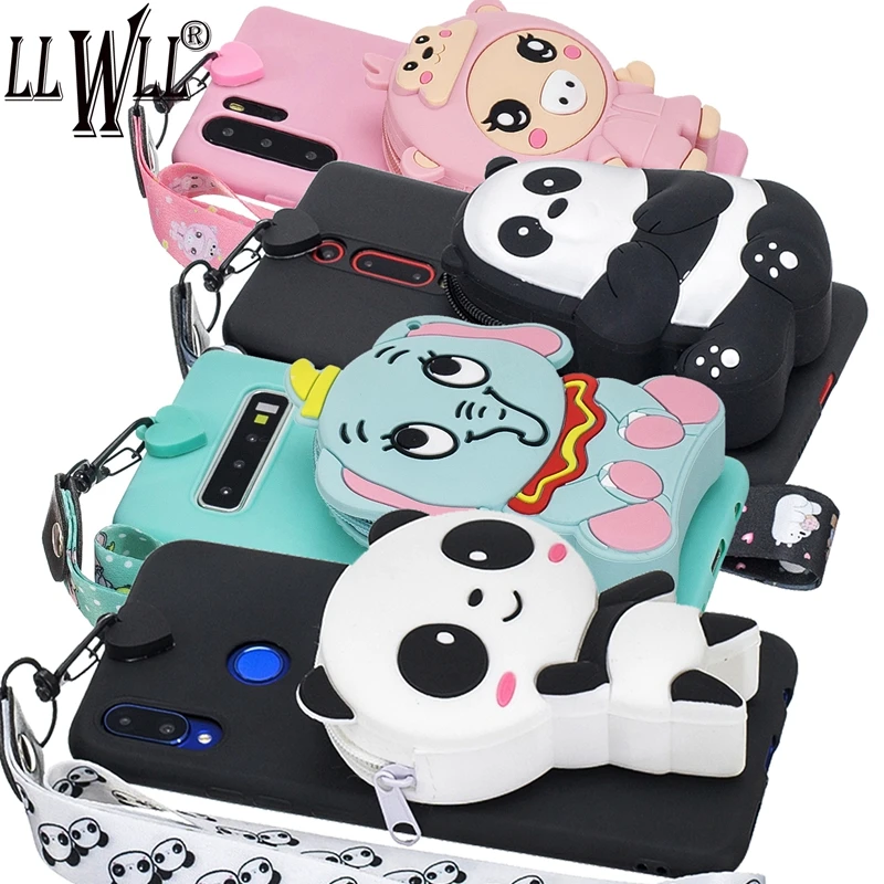 Для Huawei P Smart Z Чехол с молнией Кошелек Картонная лента мягкая сумка на ремне TPU Обложка Y9 Prime 2019 на.