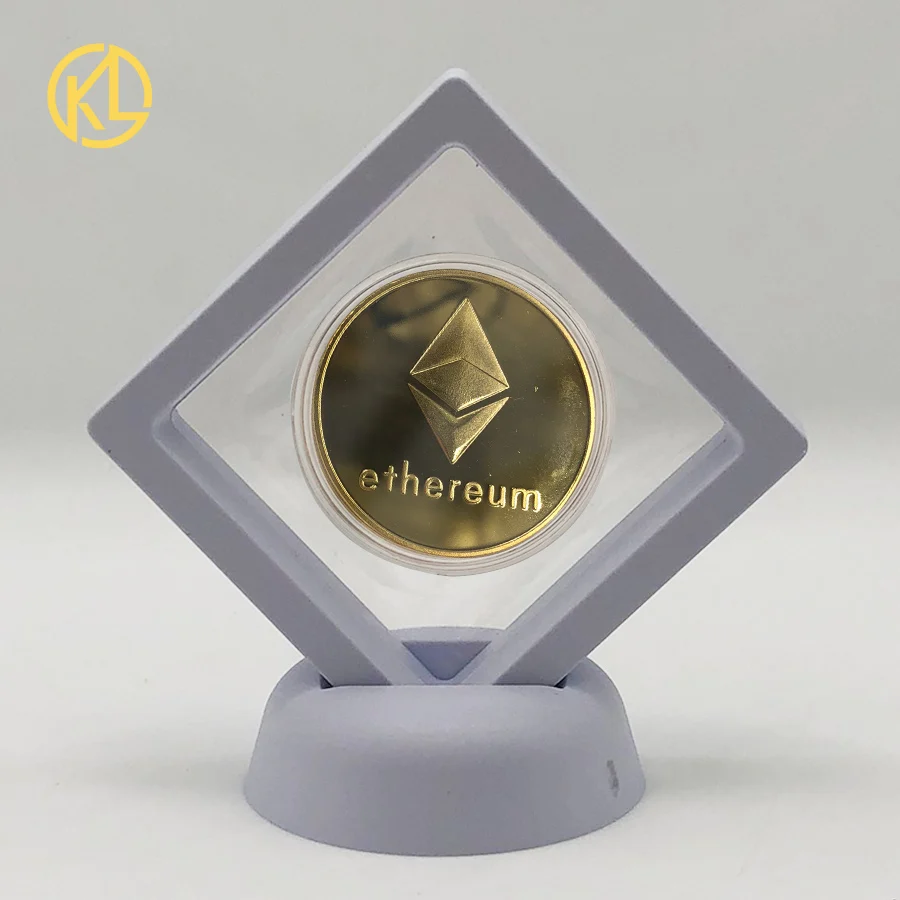 Позолоченная горячая Распродажа Биткоин битная монета Litecoin пульсация эфириум криптовалюта металлическая памятная монета с выставочным стендом