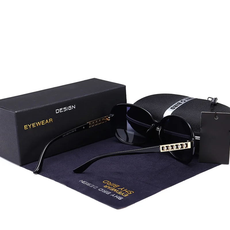 Zerosun поляризационные солнцезащитные очки женские стразы для женщин модные