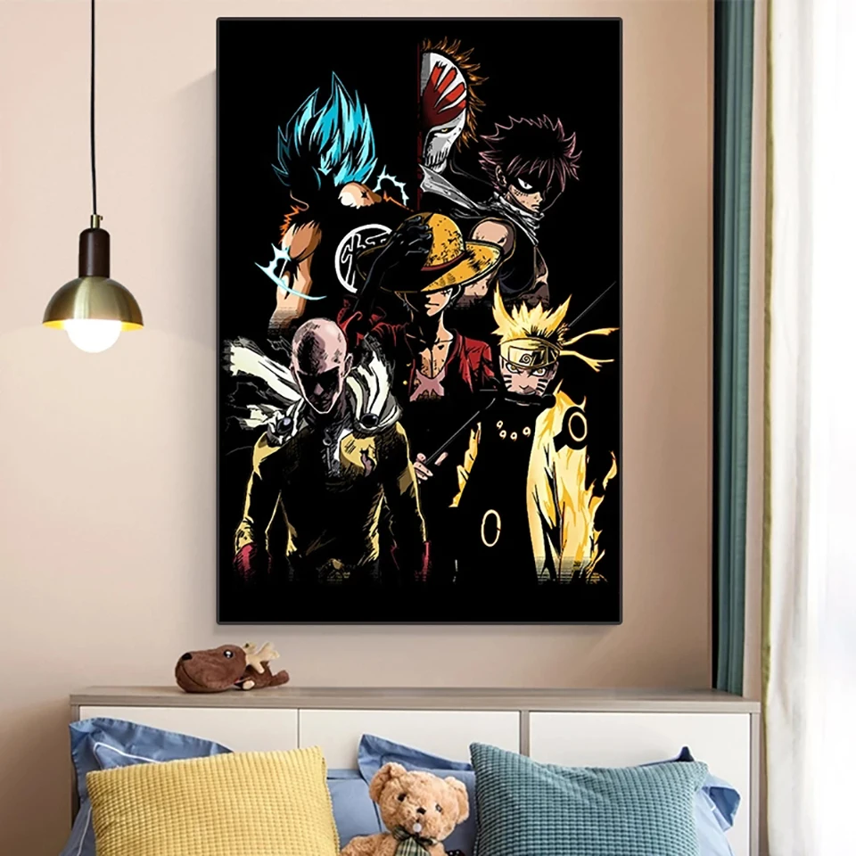 

Скандинавский постер с HD-печатью, Картина на холсте, японское аниме Какаси манга, современное домашнее настенное украшение