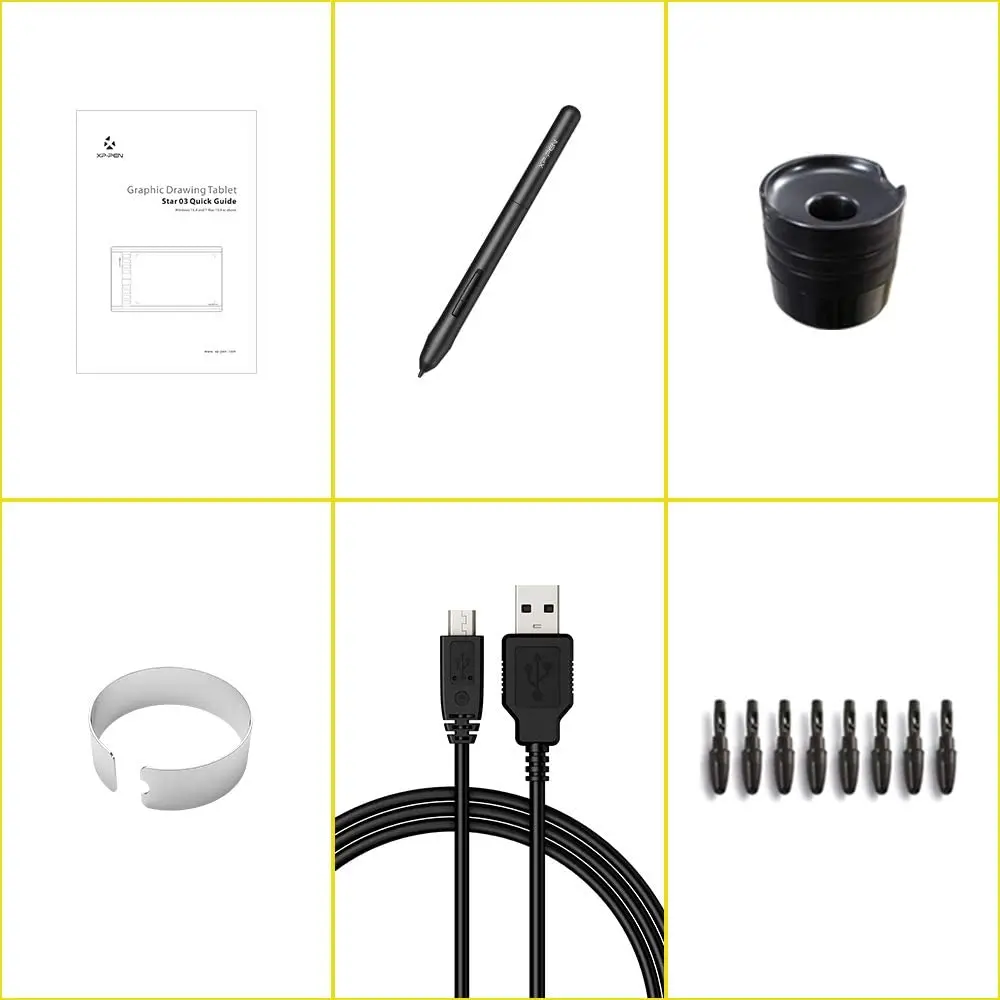 XP PEN Star03 V2 рисунок графический планшет с 8 горячих клавиш Батарея без ручек 10x6