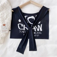 New Korean Shawls For Women Neck Protection Fashion All-match Cape Design Outdoor Fake Two-Piece Air-Conditioned Room Warm Shawl
