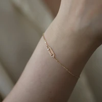 silvology 925 sterling silver zircon pin bracelet for women elegant 14k gold creative paper clip bracelet designer fine jewelry