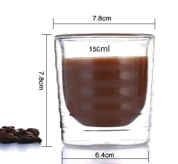 Кофейная чашка Nespresso стакан с двойными стенками кофейная кружка прозрачные
