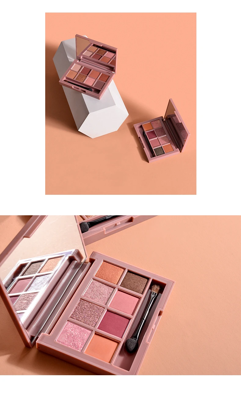 Новые тени Pallete профессиональные блестящие тени для век матовые пигментные блестящие тени палитра персиковый Макияж Палитра Женская косметика