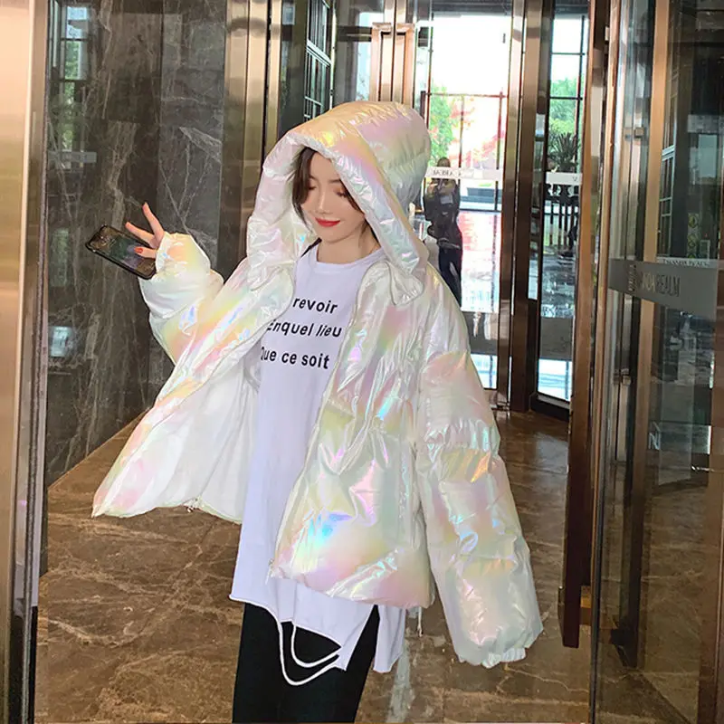Wash-free Shiny Short Cotton Jacket Female Korean Version The 2020 Winter New Jacket Thickened Winter Fashion Down Cotton Tide