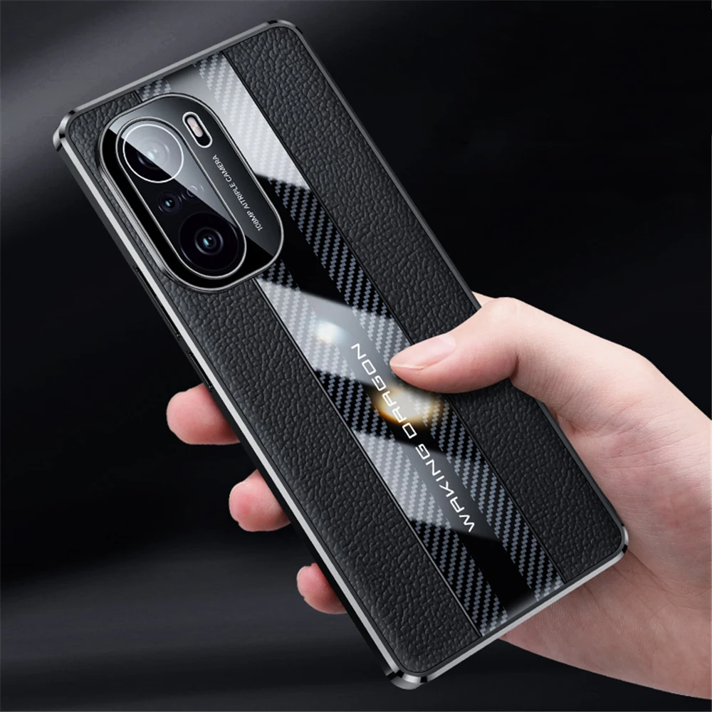 luxury carbon fiber leather cover for xiaomi mi civi 11 pro ultra poco f3 plus mix 4 5g case shockproof phone case coque fundas free global shipping