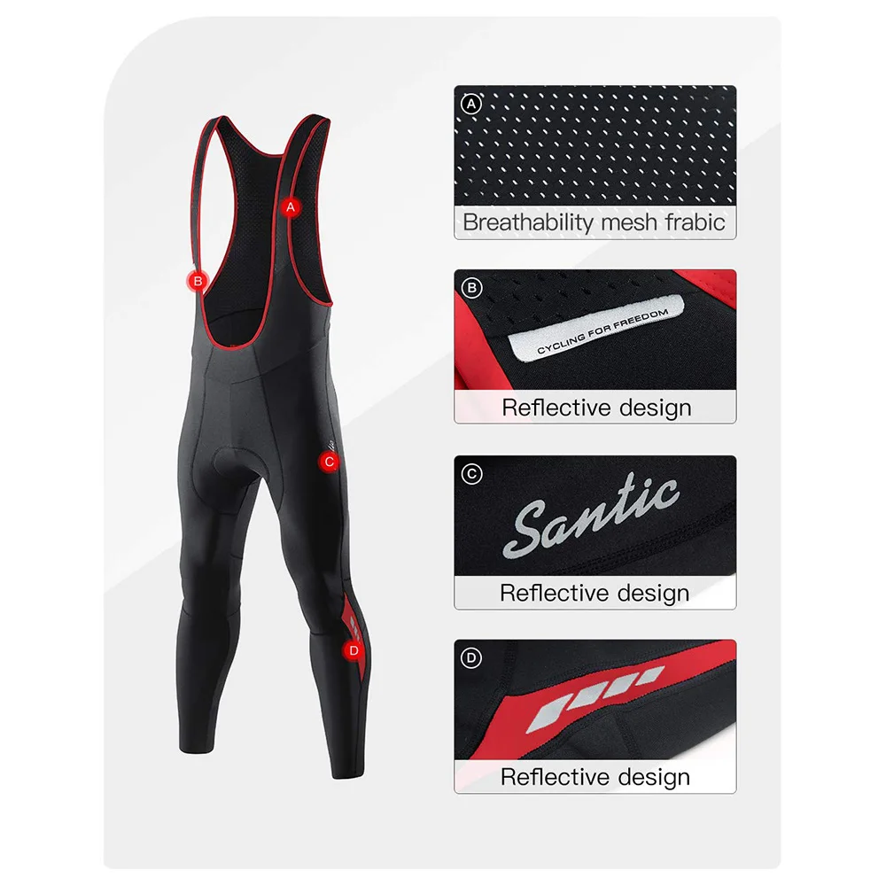 Мужские велосипедные комбинезоны Santic с 4D подкладкой комбинезон для горных